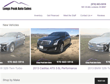 Tablet Screenshot of longspeakautosales.com